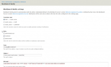 workbench notify settings page